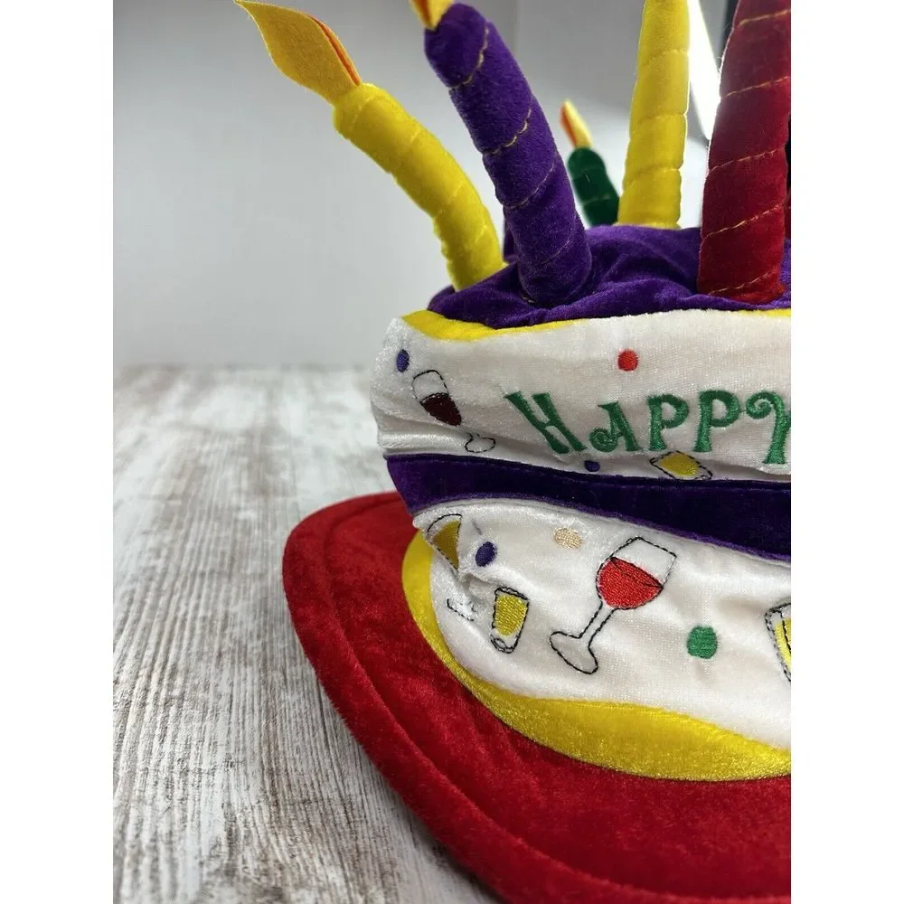 Elope Adjustable One Size Birthday Cake Plush Hat Beer Mug Shot Glass Martini‎